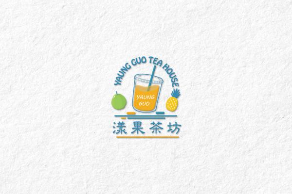 漾果茶坊logo/飲料杯設計